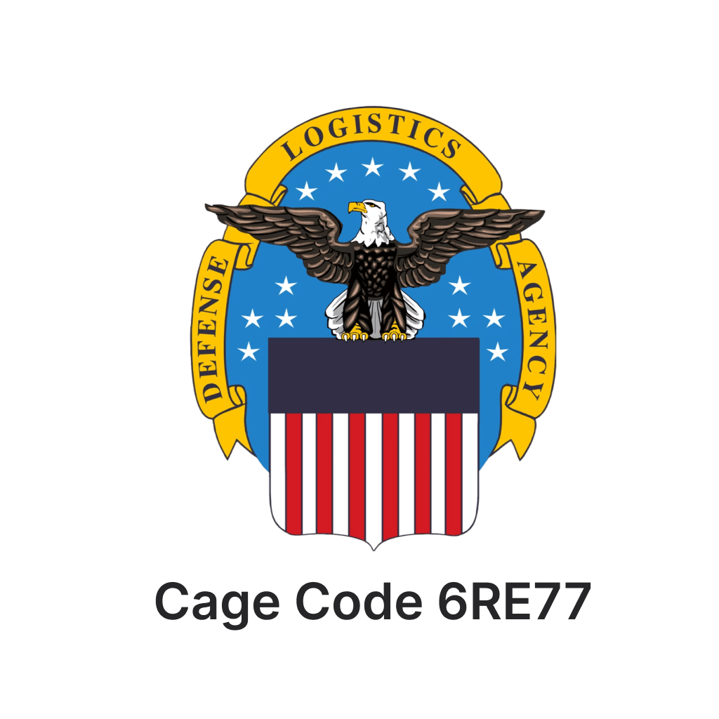Defense Logistics Agency CAGE Code 6RE77 logo